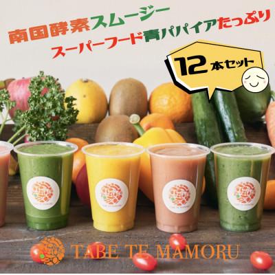 ふるさと納税 新富町 TABETEMAMORU〜宮崎生まれの南国酵素スーパーフードスムージー〜12本セット