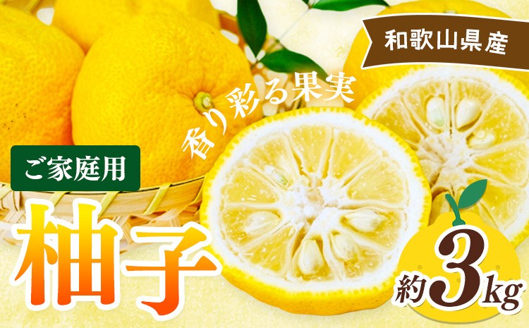 
                  和歌山県産 柚子 約3kg サイズ混合 【ご家庭用】 紀の川市厳選館《11月上旬-12月上旬頃出荷》和歌山県 紀の川市 フルーツ 果物 ゆず ユズ 柑橘
                