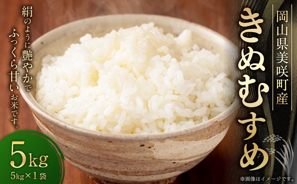 
                  岡山県 美咲町産 きぬむすめ 5kg 令和7年産米先行予約 ／ 白米 お米 米 【2025年11月上旬-2026年10月下旬発送予定】
                