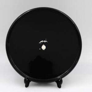 【高岡漆器】丸盆　立山雷鳥　フユ【1568167】