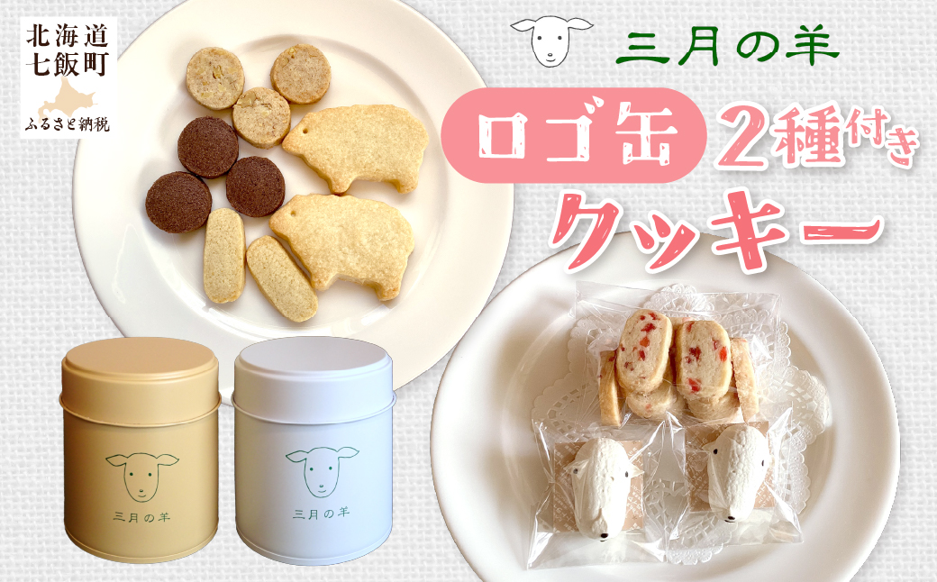 ロゴ缶2種付きクッキー NABX001