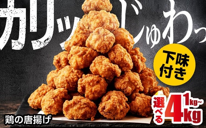 
            【選べる容量】鶏の唐揚げ1kg～4kg 広川町 / 株式会社POWER EAST CONNECTION [AFAZ040]
          