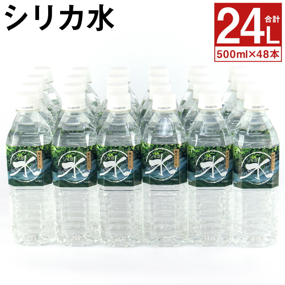 【ふるさと納税】シリカ水 500ml×48本 合計24L 【メロンドーム】 水 飲料 ドリンク 清涼飲料水 ペットボトル ミネラルウォーター 送料無料《90日以内に出荷予定(土日祝除く)》