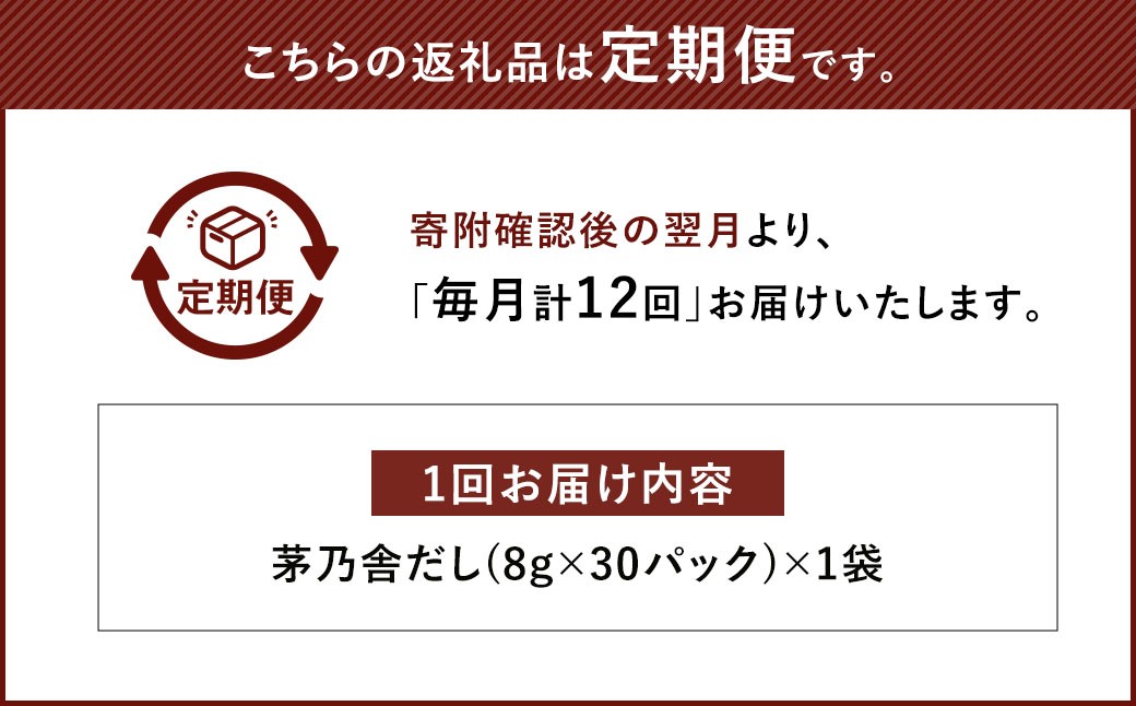  【久原本家】 茅乃舎だし 8g×30パック（各1個） 