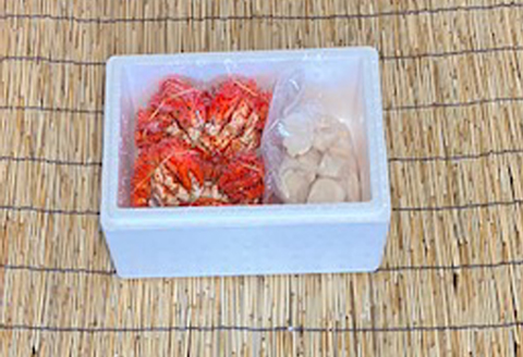 ほたて貝柱500g×1P・花咲かに400g～550g前後×2尾 B-76004