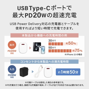 Owltech(オウルテック) 片手に収まるミニマム感 最大PD20W対応 5000mAhモバイルバッテリー OWL-LPB5018-GD グラデーションカラー