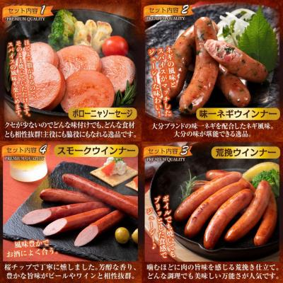 ふるさと納税 国東市 これ位が丁度良い!腹八分ソーセージ&ウインナー1.38kg盛り_0035N |  | 01