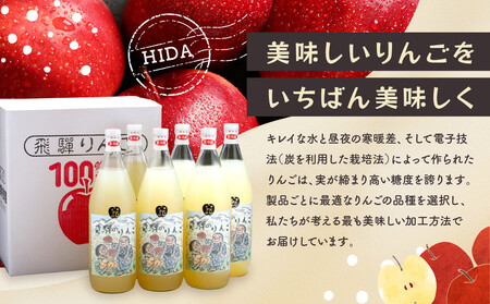 飛騨りんご100％ジュース1L×6本セット 飛騨高山 木戸脇果樹園オーチャードハウス FP008