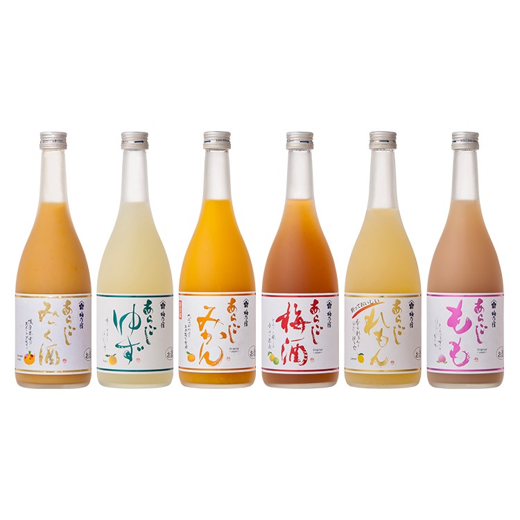 【ふるさと納税】あらごしシリーズ 720ml 6本 セット ／ 梅乃宿酒造 お酒 リキュール ギフト 贈り物 プレゼント 人気 メーカー直送 みっく酒 ゆず みかん 梅酒 もも 果実 奈良県 葛城市
