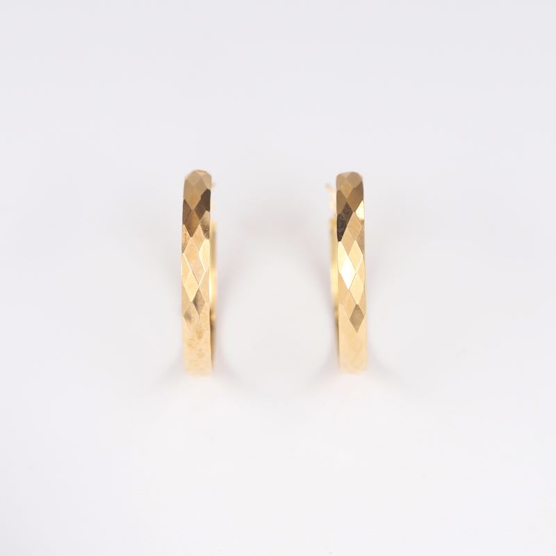 〈 甲府ジュエリー 〉K18 地金 フープピアス　15133