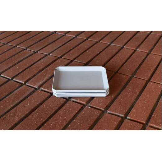1616/ TY Square Plate 165 Gray 5枚セット【1616/arita japan】有田焼 食器 器 皿 中皿 角皿 スクエア プレート グレー シンプル eb035