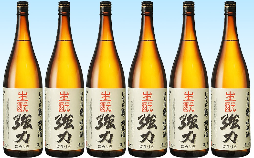 E25-005 いなば鶴　純米酒　キモト強力　１升瓶　６本セット