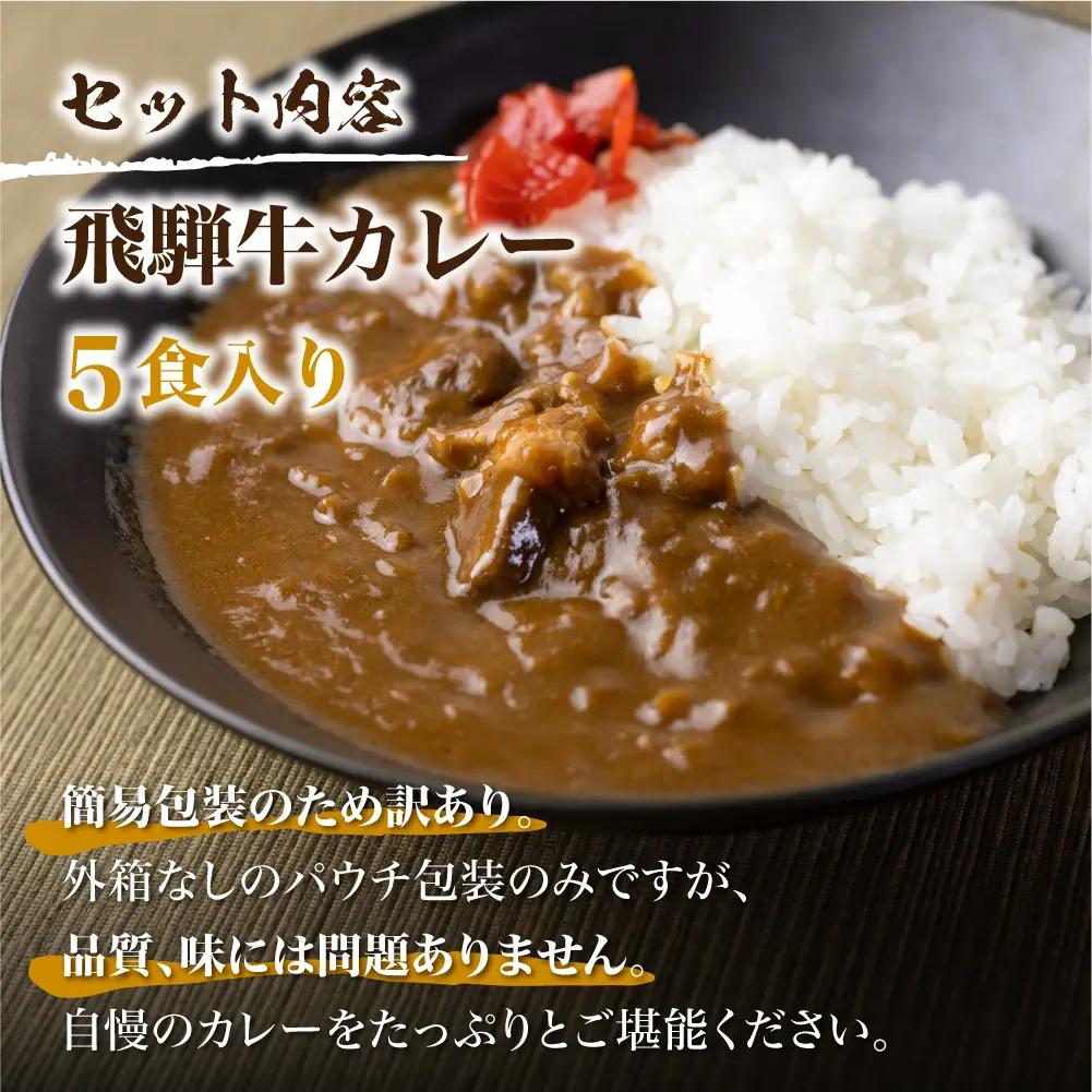 飛騨牛カレー 訳あり（160ｇ×5袋) | 訳あり カレー  ビーフ レトルト  ふるさと清見 DC005VC13