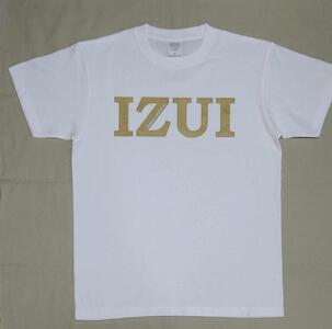 仙台弁「 IZUI Tシャツ 」 厚地 ホワイト×ゴールド　Lサイズ【衣料 ファッション 人気 おすすめ 】TシャツTシャツTシャツTシャツTシャツ