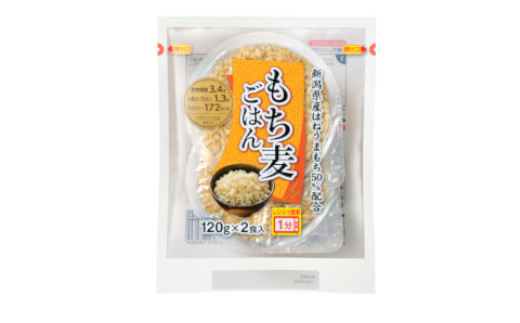 越後製菓の「もち麦ごはん」120g×12食 r05-010-096 レトルトご飯 レトルトごはん 一人暮らし パックご飯 パックごはん ごはん パック レトルト 非常食 防災 キャンプ