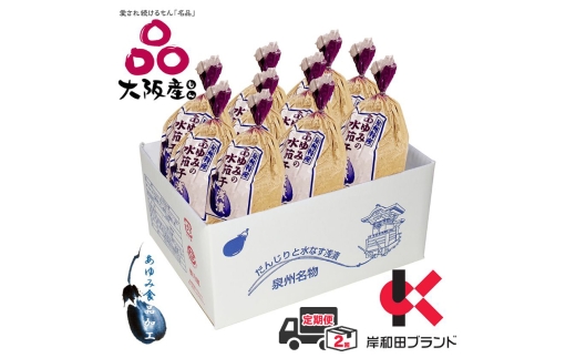 
                  【全2回定期便】泉州 水なす ぬか漬け 10個 小袋包 岸和田ブランド認定品 漬物 ご飯のお供 おつまみ おかず 水ナス 惣菜 大阪府岸和田市 [№5385-1320]
                