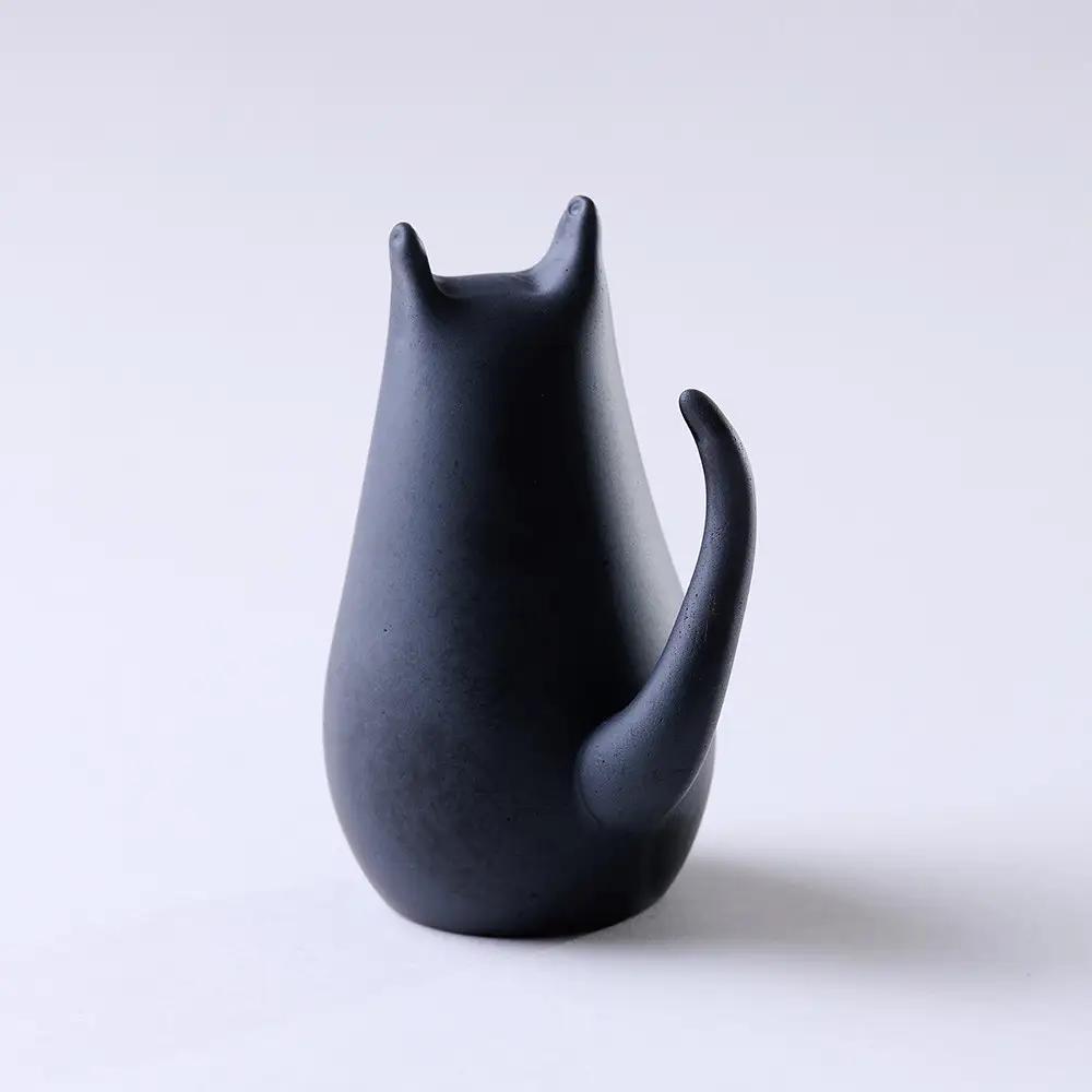 猫リングホルダー 黒猫