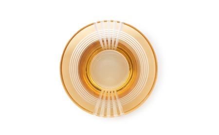 浅草切子 KANA KURITA「ギンガムオールド」化粧箱入り (カラー：アンバー)