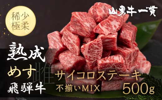 
                  熟成飛騨牛『山勇牛』サイコロステーキ用 500g 30日以上熟成 ステーキ 肉 和牛 熟成 熟成肉 熨斗掛け ギフト
                