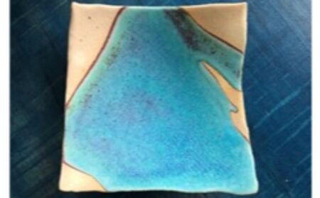 飯能焼(碧釉皿(へきゆうざら)) 工芸品 HNNCE002