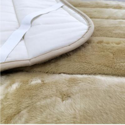 ふるさと納税 和泉市 【セミダブル】銀イオン加工シート入り　ミンクファー敷パッド〈ベージュ〉　GFP-22SW-BE |  | 01