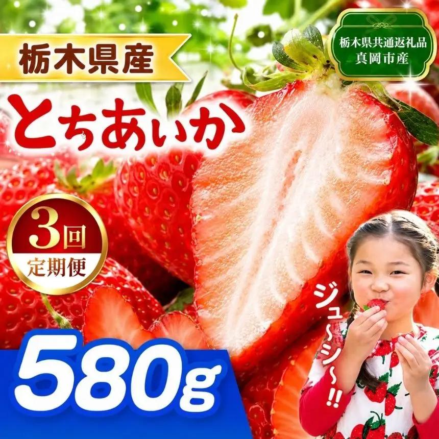 【栃木県共通返礼品】【先行予約】【定期3回】とちあいか 580g | 栃木県 那珂川町 送料無料
