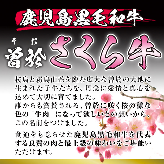 １ヶ月目：曽於さくら牛ロースステーキ　２００ｇ×３枚