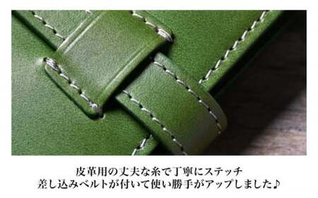 本革ベルト付き20ポケットカードケース コニャック(琥珀色)　滋賀県長浜市/株式会社ブラン・クチュール[AQAY076]