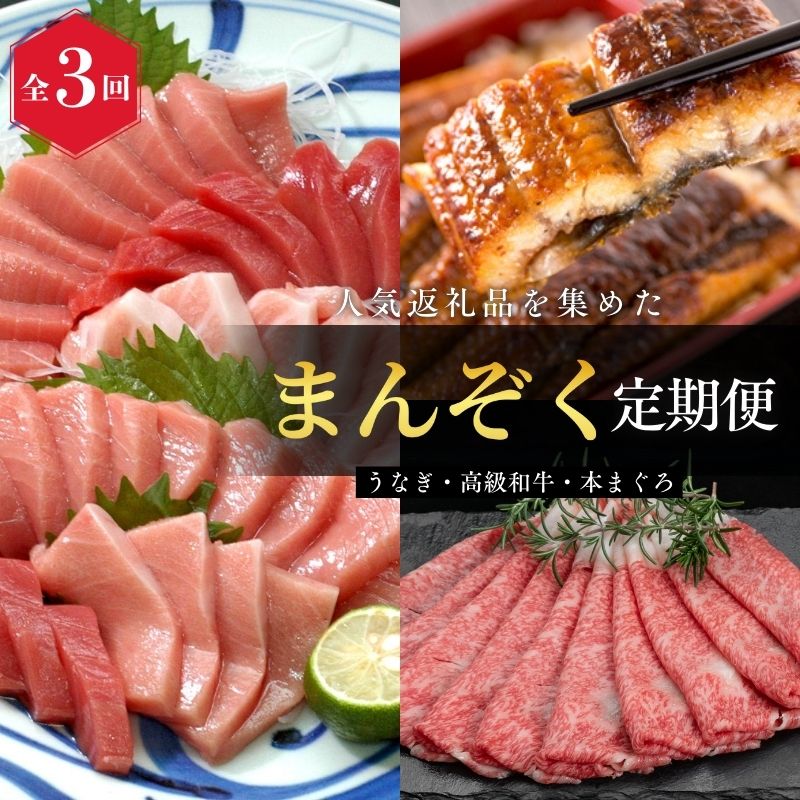 【ふるさと納税】 定期便 うなぎ 高級和牛 本マグロ 【 人気返礼品 を 全3回お届け 】 鰻 ウナギ うなぎ蒲焼 うなぎの蒲焼 肉 お肉 牛肉 和牛 黒毛和牛 ブランド牛 しゃぶしゃぶ マグロ まぐろ 鮪 トロ 中とろ 柵 海鮮 人気 おすすめ 送料無料