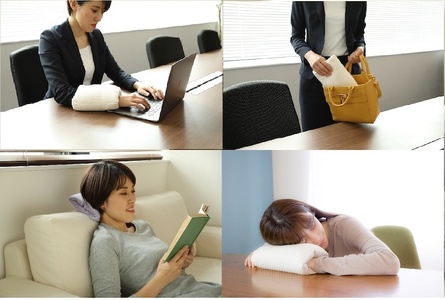 お昼寝まくら ビューティーナッピ アイボリー2個 22×18cm 洗濯OK [3568]