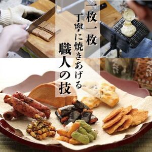 職人の技　手焼きに美味しさの訳あり!一枚一枚丁寧に職人が焼く手焼きせんべい詰め合わせ(8～10種)【1535746】