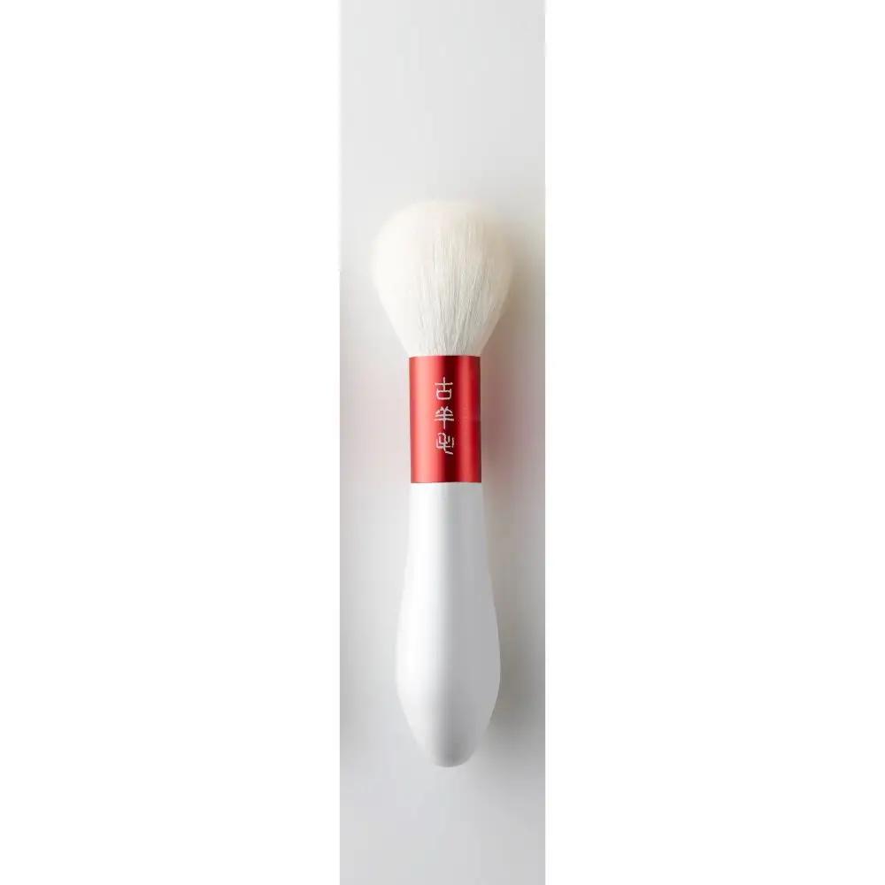 高級 化粧筆 古羊毛 花 パールホワイト 朱色 チークブラシ 動物毛 羊毛 頬紅 ほお紅 化粧 メイク 化粧箱入り 贈り物 ギフト プレゼント 送料無料 広島県 呉市 ku076-011-r