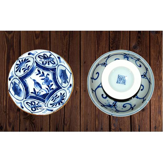 有田焼 染付の手造風高台鉢【ARITAYAKI-STORE】 A25-393_イメージ2