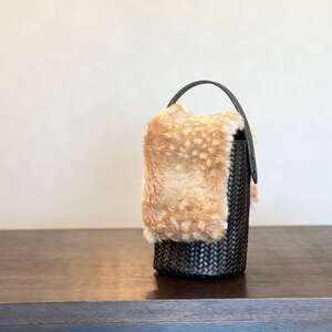 エコファーバッグカバー　バンビ柄ベージュS【cbm07】