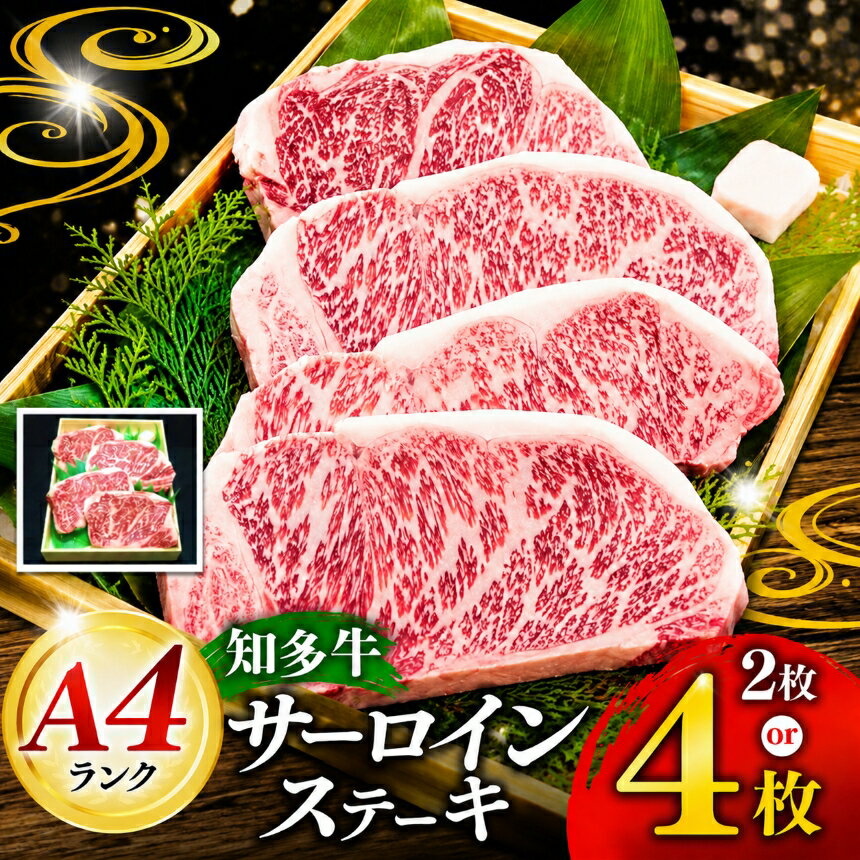 【ふるさと納税】知多牛 高級4等級 【サーロインステーキ】250g 2枚 4枚 ※北海道・沖縄・離島への配送不可 | 牛 ウシ サーロイン ステーキ サーロインステーキ 肉 にく すてーき 4等級 霜降りサーロイン 霜降り 愛知県 美浜町