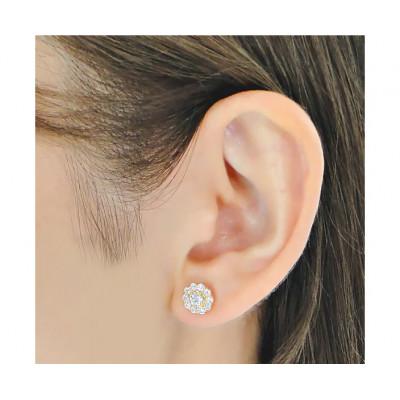 ふるさと納税 韮崎市 ピアス K18YG イエローゴールド ダイヤモンド 0.7ct  フラワー【f217-k18yg】 |  | 02