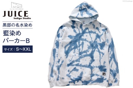 パーカー ASCENSION  藍染め アブストラクト パーカーB 1枚 ファッション 服 男性 メンズ 女性 レディース  XXL