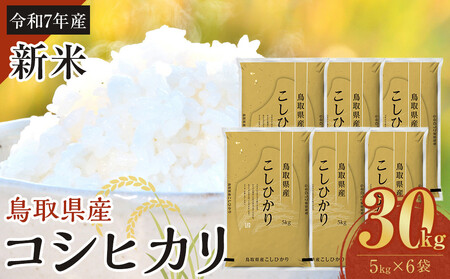 1090.【令和7年産】【食味鑑定士厳選】 鳥取県産 コシヒカリ30kg (5kg×6袋)