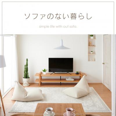 ふるさと納税 岡崎市 ハナロロのビーズクッション メガポトラ240リットル ニットカバー付(モスグリーン) |  | 01