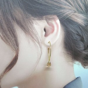 22金アーモンドピアス30ミリ＆天然石チャームお任せ4種セット【配送不可地域：沖縄県】【1220110】