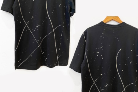 手描きTシャツ calm カーム オリジナル 黒 フリーサイズ ユニセックス【受注制作】