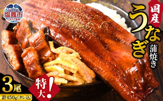 【化粧箱】ふっくら肉厚！国産うなぎ蒲焼き 3尾セット (計450g) うなぎ 蒲焼き 国産うなぎ 鰻 土用の丑の日 冷凍うなぎ 真空パック 宮城県 塩竈市 三波食品 | nh00004-k
