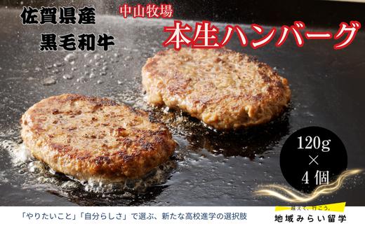 
                  【中山牧場】本生ハンバーグ（4個入り）／ 120g×4個
                