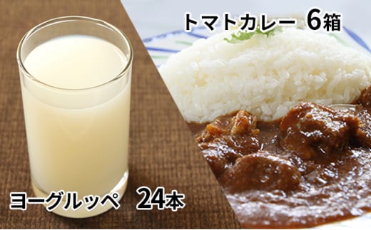 北海道日高乳業【ヨーグルッペ】＆びらとりトマトカレーセット