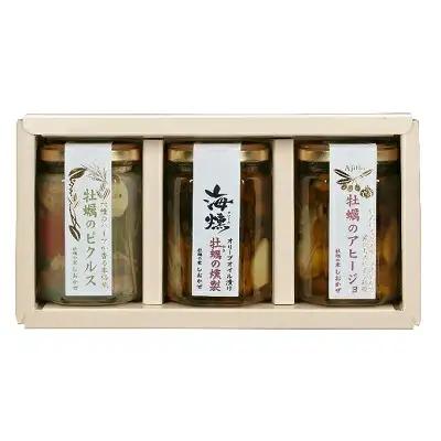  牡蠣 の 燻製 オリーブ オイル漬 アヒージョ ピクルス のセット[海組のニ] 惣菜 瓶詰め オリーブオイル漬け 