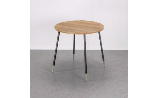 【＆FREL】FS サークルテーブル 天板 メラミン ミディアムオーク 幅75cm　奥行75cm 高さ72cm[№5840-1853]　※離島への配送不可