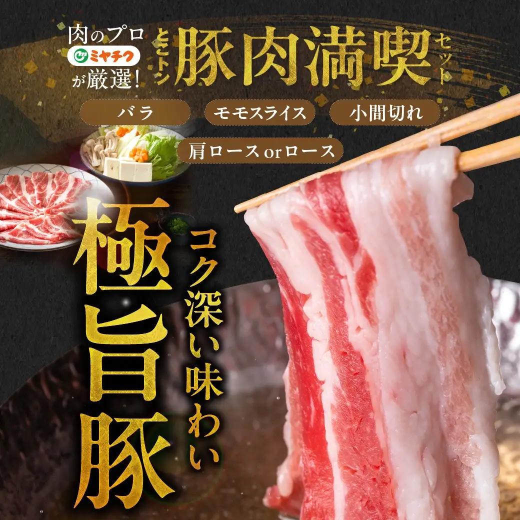 宮崎県産豚肉バラエティ2.3kgセット≪みやこんじょ快速便≫〔AO-N2-014-2300-R-CF〕_(都城市) 宮崎県産豚 大容量 バラスライス 肩ロース又はローススライス モモスライス 小間切れ