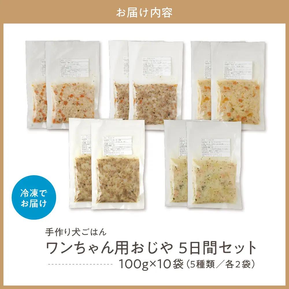 ワンちゃん用おじや5日間セット【各100g×2袋(計10袋)】