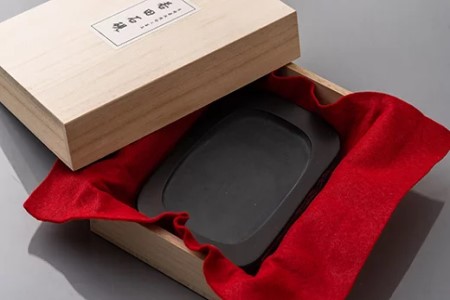 対馬 若田石 硯 縦約17cm×横約11cm×厚さ約2cm 書道 受注生産 すずり  [WBL002]
