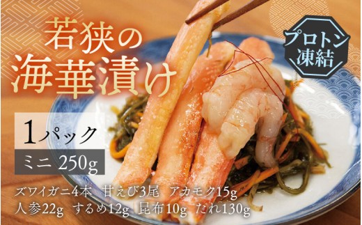 海の幸がたっぷり！贅沢を味わう「若狭の海華漬け」ミニ【急速冷凍】（プロトン凍結） ｜ 干物  詰め合わせ ギフト お土産 手土産 お礼 海 山  個包装 セット 魚 冷凍 プロトン冷凍  凍結 小分け ご飯のお供 おつまみ お中元 お歳暮 お弁当 酒の肴 保存食 おかず 高浜町 贈り物  魚介類